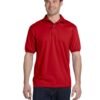 Hanes 054 50-50 poly-cotton budget custom polo bulk custom shirts deep red
