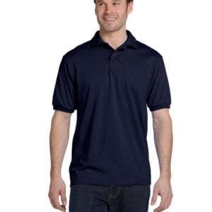 Hanes 054 50-50 poly-cotton budget custom polo bulk custom shirts navy