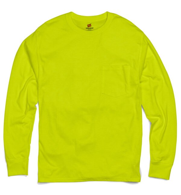 Hanes Adult Workwear Long-Sleeve Pocket T-Shirt W120 Bulk Custom Shirts