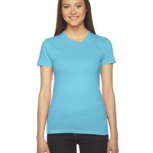 bulk custom shirts - american apparel 2102w custom ladies shirt turquoise