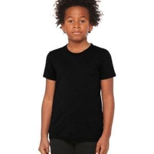 bella canvas 3413y personalize youth triblend shirt bulk custom shirts solid black triblend