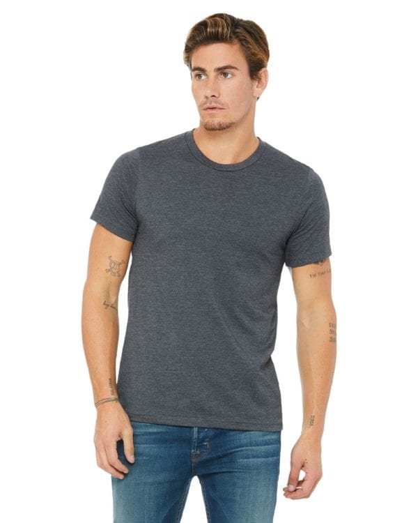 bulk custom shirts bella canvas 3001cvc custom unisex jersey shirt dark grey heather