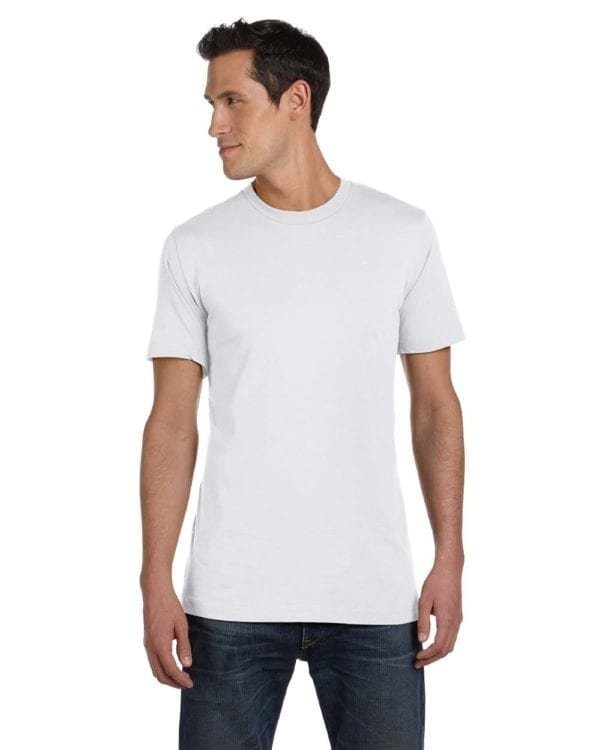 bulk custom shirts bella canvas 3001cvc custom unisex jersey shirt solid white blend
