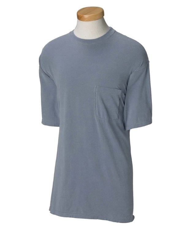 bulk custom shirts comfort colors 6030cc heavyweight rs custom pocket t shirt blue jean