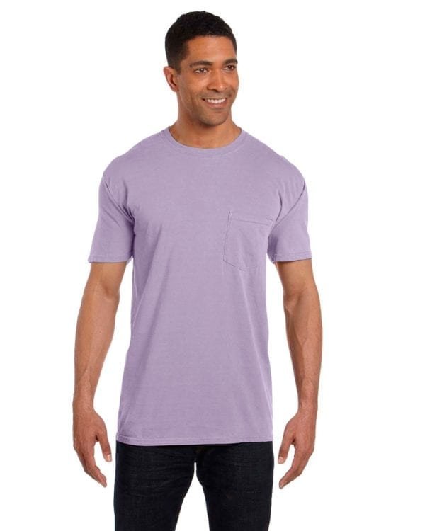 bulk custom shirts comfort colors 6030cc heavyweight rs custom pocket t shirt orchid