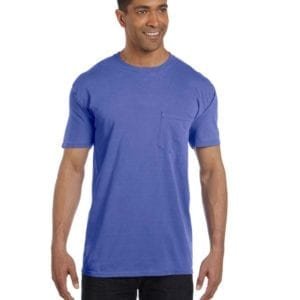 bulk custom shirts comfort colors 6030cc heavyweight rs custom pocket t shirt periwinkle