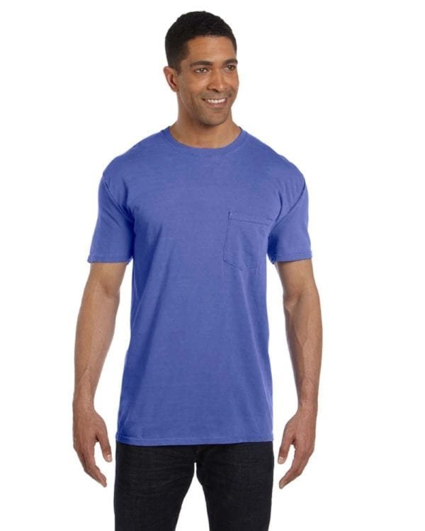 Comfort Colors 6030cc T Shirt With Pocket Tee Bulk Custom Shirts