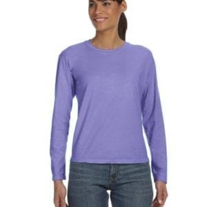 bulk custom shirts comfort colors c3014 custom ladies long sleeve shirt violet