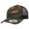 bulk custom shirts - custom hats yupoong 6606 custom retro trucker snapback cap green camo blck
