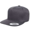 bulk custom shirts - custom hats yupoong y6007 custom 5 panel twill snapback cap dark grey