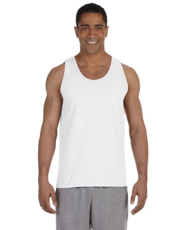 bulk custom shirts gildan g220 adult ultra cotton 6 oz personlized custom tank top white