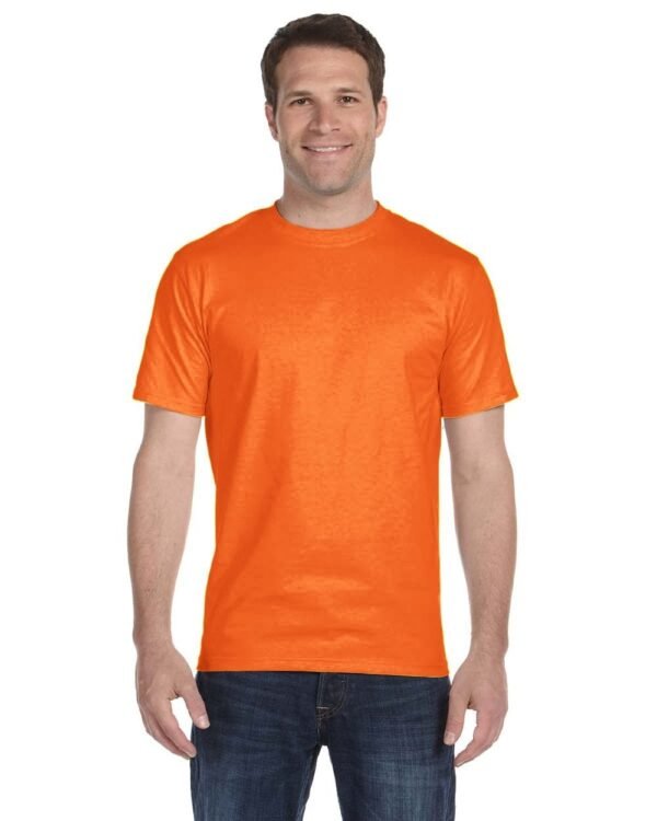 bulk custom shirts gildan g800 50-50 5.5 oz personlized t-shirts safety orange