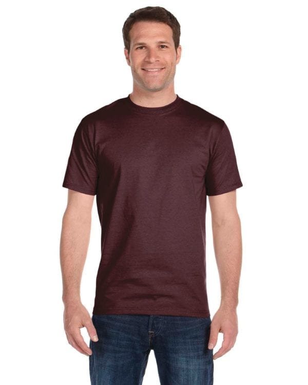 bulk custom shirts gildan g800 50-50 5.5 oz personlized t-shirts sport dark maroon