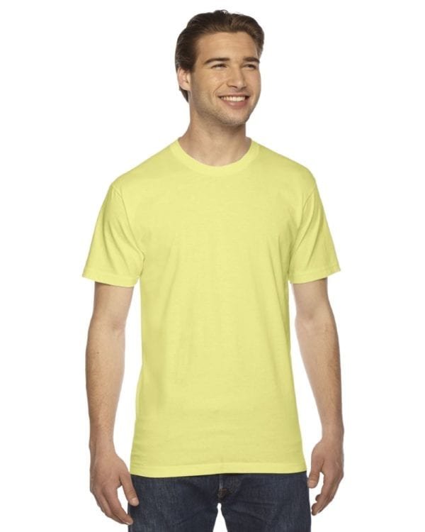 custom american apparel 2001w custom jersey short sleeve shirt lemon