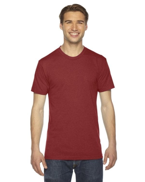 custom american apparel triblend custom shirt tr401w tri red