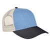 custom hats authentic pigment ap1919 tricolor custom trucker hat indigo-blk-kh