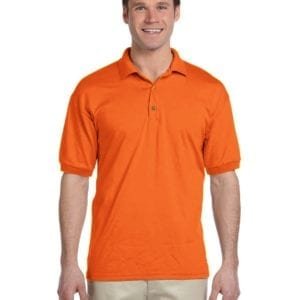 custom polo bulk custom shirts gildan g880 50-50 polo safety orange