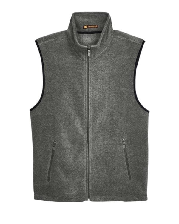 harriton m985 custom fleece vest bulk custom shirts charcoal