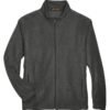 harriton m990 custom full-zip fleece jacket bulk custom shirts charcoal