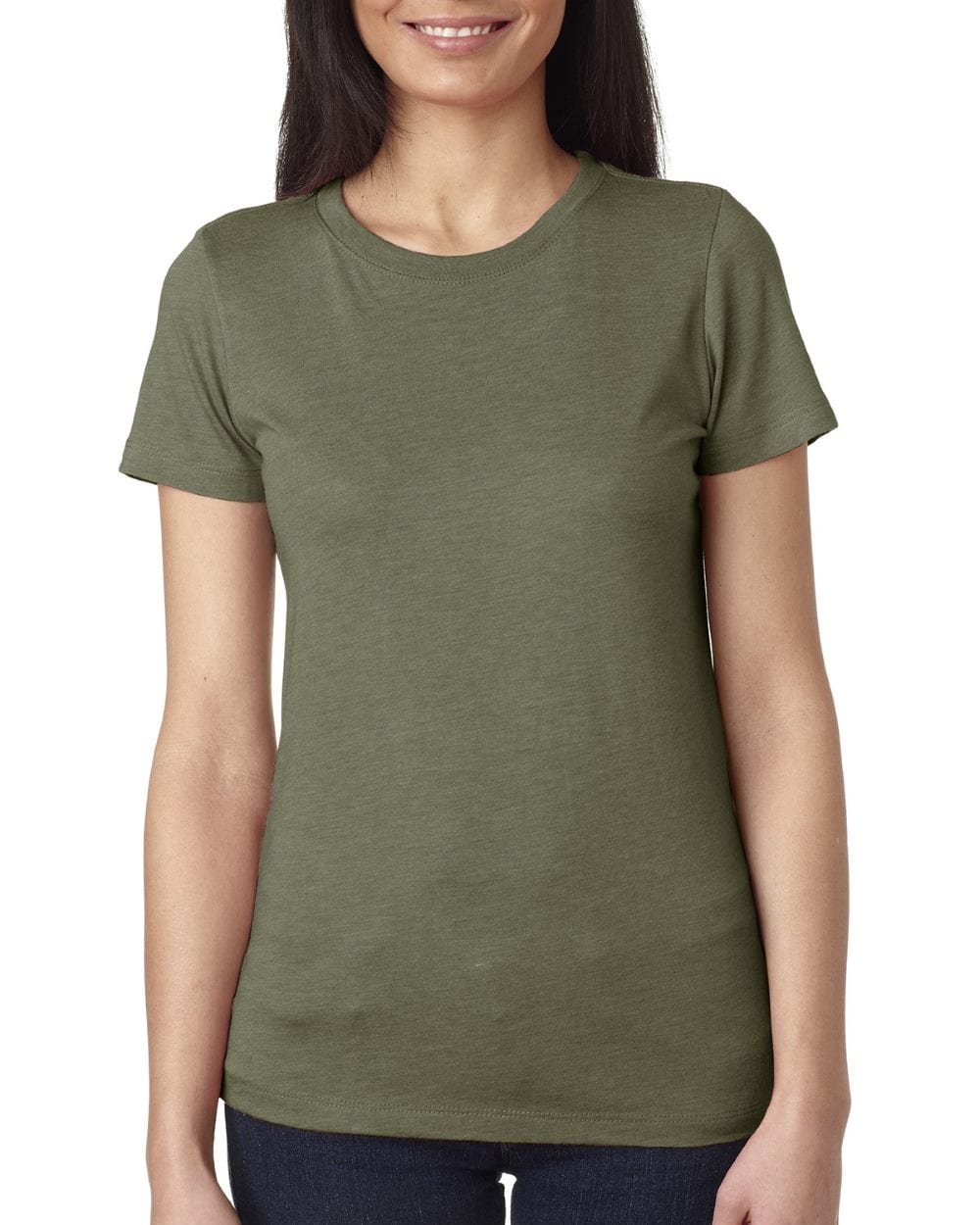 Women's Olive Green Plain T-shirt – bullslider