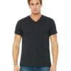personalized shirts bella canvas 3415c unisex custom triblend shirt sleeve v-neck t shirt charblack triblen