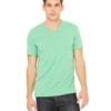 personalized shirts bella canvas 3415c unisex custom triblend shirt sleeve v-neck t shirt green triblend