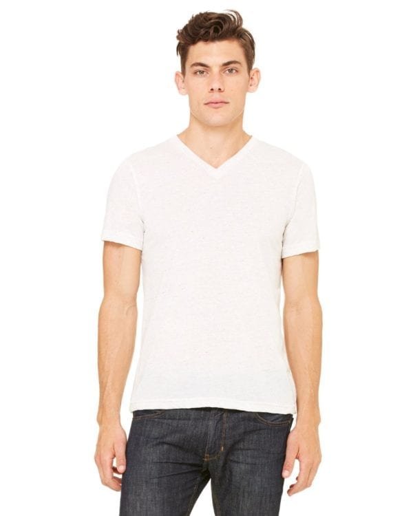 personalized shirts bella canvas 3415c unisex custom triblend shirt sleeve v-neck t shirt oatmeal triblend
