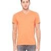 personalized shirts bella canvas 3415c unisex custom triblend shirt sleeve v-neck t shirt orange triblend
