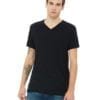 personalized shirts bella canvas 3415c unisex custom triblend shirt sleeve v-neck t shirt solid black triblend