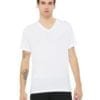 personalized shirts bella canvas 3415c unisex custom triblend shirt sleeve v-neck t shirt solid white triblend