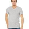 personalized shirts bella canvas 3415c unisex custom triblend shirt sleeve v-neck t shirt white fleck triblend