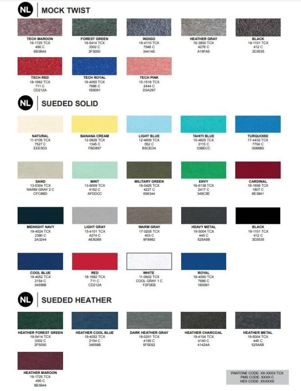 Next Level Apparel Sueded Swatches