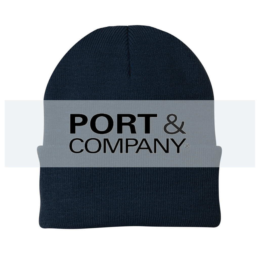 port and company custom beanies cp90 logo embroidery